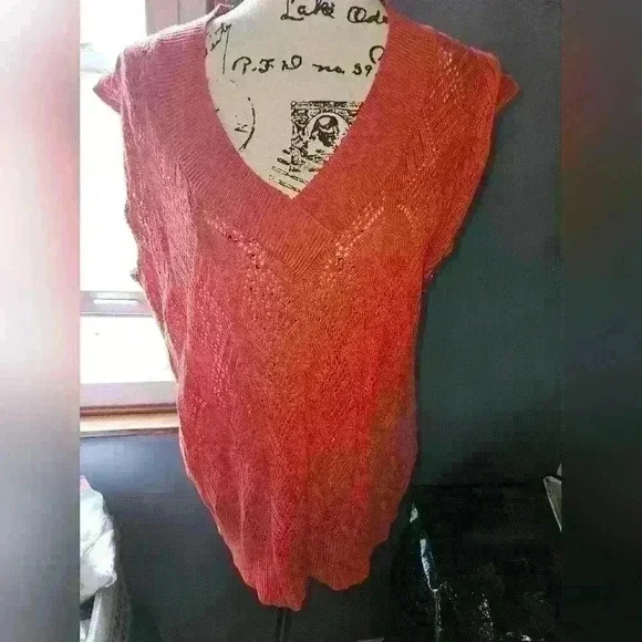 Faded Glory Womans Coral Amber Sleeveless Top Size XL (16-18) - Picture 1 of 12
